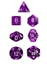 Chessex Mini Dice Set: Translucent - Purple w/ White (7) - CHX20377